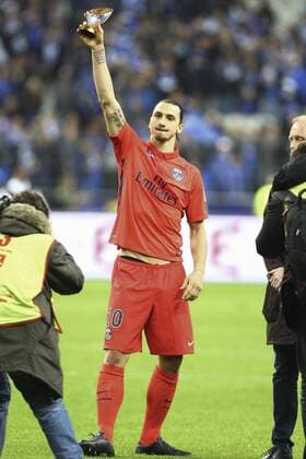 Zlatan Ibrahimovic (PSG) FOOTBALL : SC Bastia vs Paris Saint Germain (PSG) - Finale Coupe de la Ligue - 11 04 2015 GwendolineLeGoff 