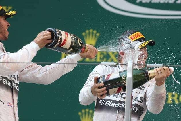 Motorsports: FIA Formula One World Championship WM Weltmeisterschaft 2015, Grand Prix of China, 44 Lewis Hamilton (GBR, Mercedes AMG Petronas Formula One Team), 6 Nico Rosberg (GER, Mercedes AMG Petronas Formula One Team), xHOCHxZWEIx