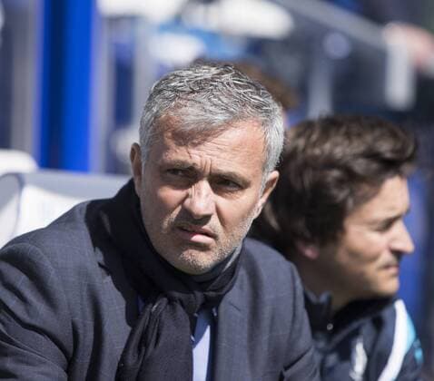 12.04.2015. London, England. Barclays Premier League. Queens Park Rangers (QPR) versus Chelsea FC. Jose Mourinho, the Chelsea manager in the sunshine expecting a physical game. xNigelxCookex  ActionPlus11612744