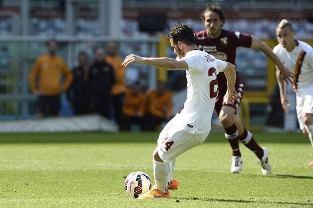 Db Torino 12 04 2015 - campionato di calcio serie A Torino-Roma foto Daniele Buffa Image nella foto: gol Alessandro Florenzi 