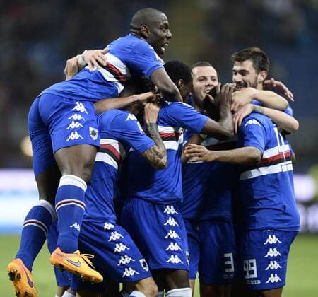 Db Milano 12 04 2015 - campionato di calcio serie A Milan-Sampdoria foto Daniele Buffa Image nella foto: esultanza gol Roberto Soriano 