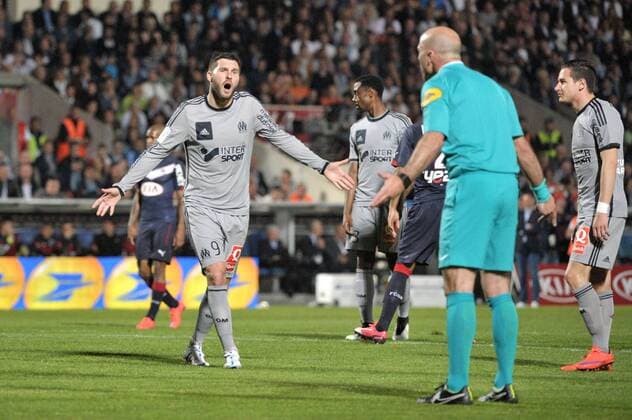 ANDRE PIERRE GIGNAC (om) - COLERE FOOTBALL : Bordeaux vs Marseille - Ligue 1 - 12 04 2015 FEP Panoramic 