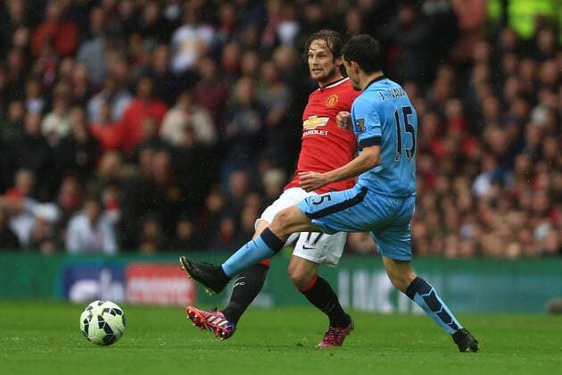 Daley Blind of Manchester United ManU - Manchester United vs. Manchester City - Barclay s Premier League - Old Trafford - Manchester - 12 04 2015 Pic Philip Oldham Sportimage EDITORIAL USE ONLY. No use with unauthorised audio, video, data, fixture lists, club league logos or live services. Online in-match use limited to 120 images, no video emulation. No use in betting, games or single club league player publications.