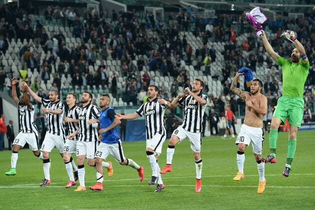 Champions League Juventus Turin - AS Monaco FC Jubel a fine gara Juventus 