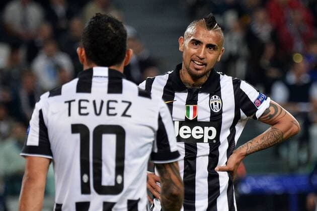 Carlos Tevez, Arturo Vidal Juventus Champions League Juventus Turin - AS Monaco FC andreaxstaccioli