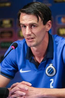 - BRUGGE, BELGIUM: Club s Davy De Fauw pictured during a press conference PK Pressekonferenz of Club Brugge, in Brugge stadium, Wednesday 15 April 2015. Belgian first league soccer team Club Brugge will play tomorrow a first leg quarter final game of Uefa Europa League competition against Ukrainian soccer club Dnipro. BRUNOxFAHY x04604557x