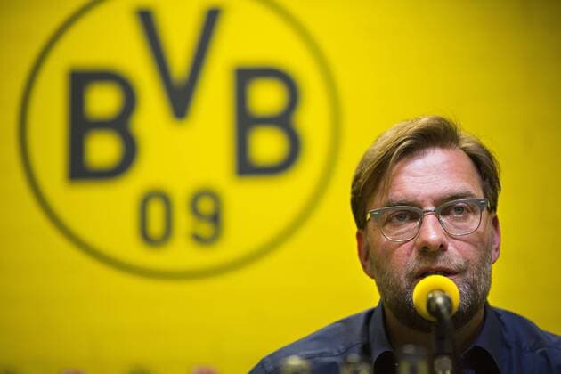 Dortmund, 15.04.2015, Signal-Iduna-Park Trainer Jürgen Klopp (BvB) verkündet seinen Abschied Borussia Dortmund - Pressekonfernez