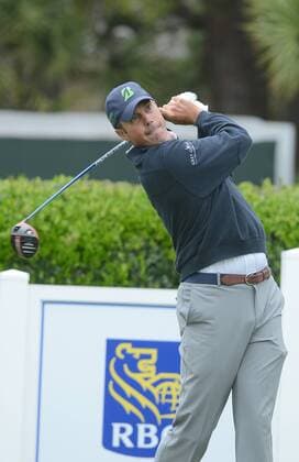 Oct. 29, 2014 - Hilton Head Island, SC, USA - Matt Kuchar hits from the 1st tee during the first round of the RBC Heritage Presented by Boeing on Thursday, April 16, 2015, at Harbour Town Golf Links in Sea Pines on Hilton Head Island, S.C. RBC Heritage Presented by Boeing - ZUMAm67_
