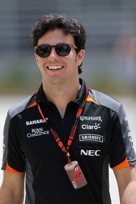 17.04.2015 - Sergio Perez (MEX) Sahara Force India F1 VJM08 Bahrain Grand Prix, Sakhir 16 - 19 April 2015 