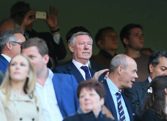 Manchester United ManU s former manager Sir Alex Ferguson looks on Barclays Premier League- Chelsea vs Manchester United - Stamford Bridge - England - 18th April 2015 - Picture David Klein Sportimage EDITORIAL USE ONLY. No use with unauthorised audio, video, data, fixture lists, club league logos or live services. Online in-match use limited to 120 images, no video emulation. No use in betting, games or single club league player publications.