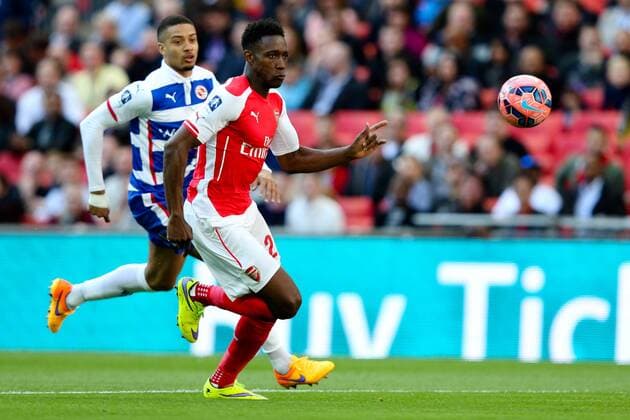Danny Welbeck of Arsenal - FA Cup Semi Final - Reading v Arsenal - Wembley Stadium - London - 18 04 2015 - Pic Charlie Forgham-Bailey Sportimage EDITORIAL USE ONLY. No use with unauthorised audio, video, data, fixture lists, club league logos or live services. Online in-match use limited to 120 images, no video emulation. No use in betting, games or single club league player publications.