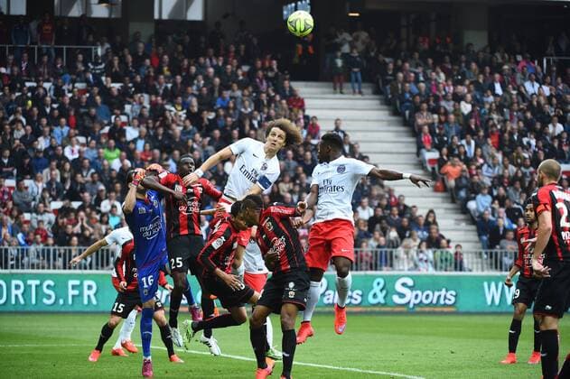 DAVID LUIZ psg FOOTBALL OGC Nice vs FC Paris St Germain - Ligue 1 2014 2015 18 04 2015 FEP Panoramic 