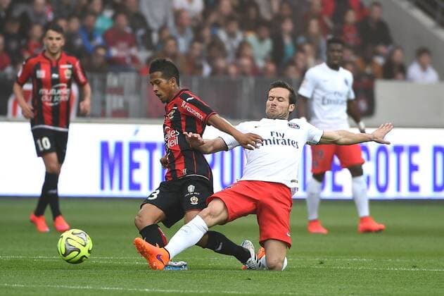 YOHAN CABAYE psg Albert RAFETRANIAINA nice FOOTBALL OGC Nice vs FC Paris St Germain - Ligue 1 2014 2015 18 04 2015 FEP Panoramic 
