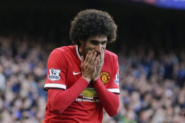 18.04.2015. London, England. Barclays Premier League. Chelsea versus Manchester United ManU Manchester United s Marouane Fellaini reacts after a missed chance xCraigxMercerx  ActionPlus11614033
