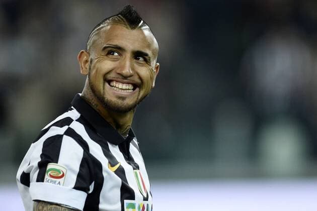 Serie A Juventus Turin - Lazio Rom Arturo Vidal 