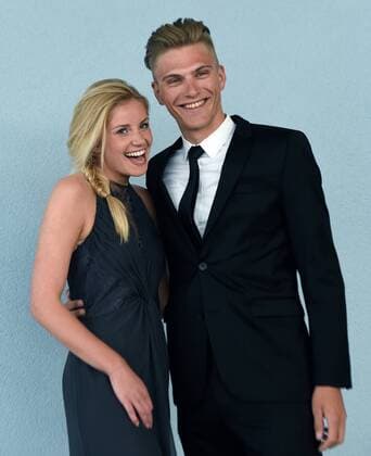 17-04-2015 Erfurt 3. Auflage Ball des Thueringer Sports 2015 in der Messehalle Erfurt . Marcel Kittel mit Freundin Tess von Piekartz. Aktion