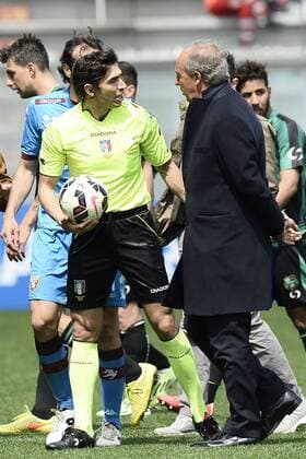 Reggio Emilia 19 04 2015 - campionato di calcio serie A US Sassuolo Calcio - FC Torino; Gianpaolo Calvarese-Giampiero Ventura 