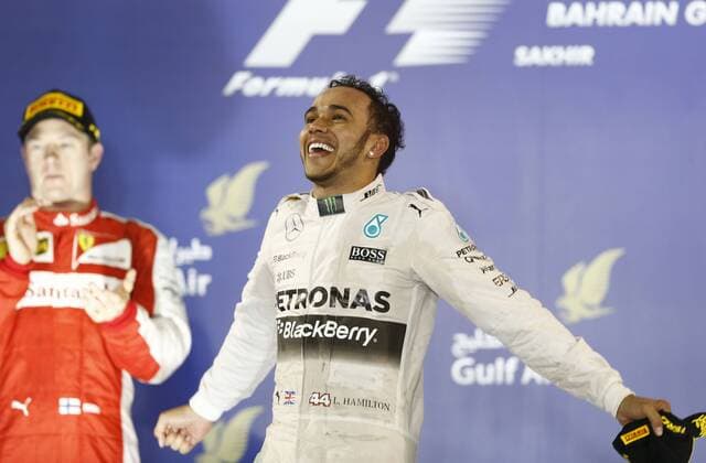 Motorsports: FIA Formula One World Championship WM Weltmeisterschaft 2015, Grand Prix of Bahrain, 44 Lewis Hamilton (GBR, Mercedes AMG Petronas Formula One Team), xHOCHxZWEIx