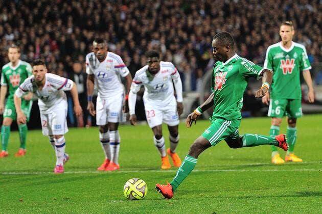 Max Alain Gradel (saint etienne) FOOTBALL : Olympique Lyon vs AS Saint Etienne ASSE - Ligue 1 - 19 04 2015 FredericChambert Panoramic 