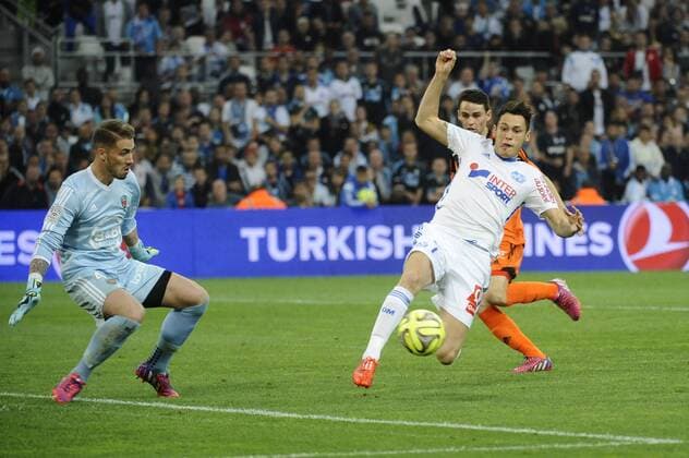 Ocampos (OM) FOOTBALL : Marseille vs Lorient - Ligue 1 - 24 04 2015 FranckPennant Panoramic 
