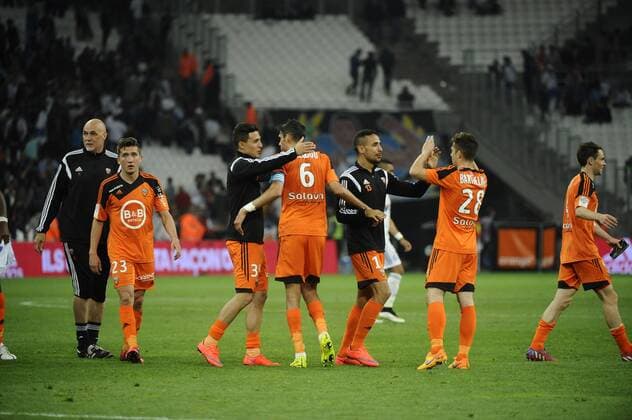 Joie jouerus Lorient FOOTBALL : Marseille vs Lorient - Ligue 1 - 24 04 2015 FranckPennant Panoramic 