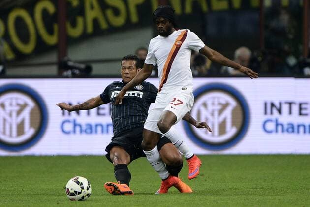 Gervinho Roma, Fredy Guarin Inter - Mailand, 25-04-2015 Stadio Giuseppe Meazza - Football Calcio Serie A Inter Mailand vs AS Rom giuseppexceleste