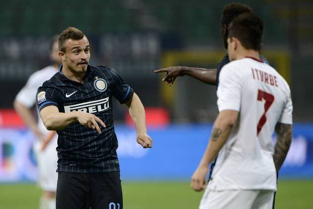 Xherdan Shaqiri Inter - Mailand, 25-04-2015 Stadio Giuseppe Meazza - Football Calcio Serie A Inter Mailand vs AS Rom giuseppexceleste