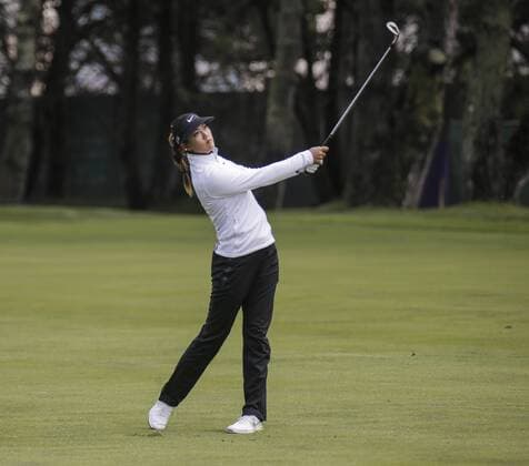 APR 25, 2015 San Francisco, CA : Michelle Wie tee off at the 6th hole during LPGA Golf Damen Swinging Skirts Classic at Lake Merced Golf Club San Francisco, CA LPGA Golf 2015: Swinging Skirts Classic Third Round APR 25 - ZUMAc04_