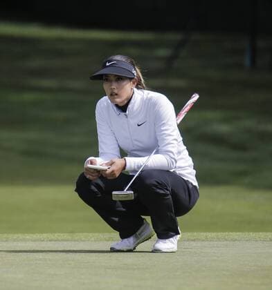 APR 25, 2015 San Francisco, CA : Michelle Wie line up and study before her putt at the 7 hole during LPGA Golf Damen Swinging Skirts Classic at Lake Merced Golf Club San Francisco, CA LPGA Golf 2015: Swinging Skirts Classic Third Round APR 25 - ZUMAc04_