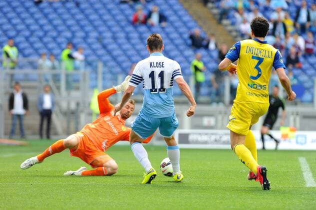 Aktuell Fußball, Italien, Serie A, Lazio Rom - AC Chievo Verona Football - soccer: Serie A, Lazio Rom - AC Chievo Verona, miroslav Klose, Albano Bizzarri, Daniel Dainelli xHOCHxZWEIx xItalyxPhotoxPressx 