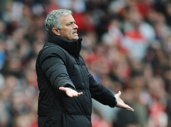 Football - 2014 2015 Premier League - FC Arsenal vs. FC Chelsea: Chelsea manager Jose Mourinho at Emirates. 