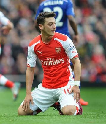 Football - 2014 2015 Premier League - FC Arsenal vs. FC Chelsea: Mesut Ozil of Arsenal at Emirates. 