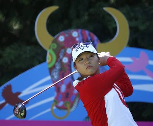 April 26, 2015 - Daly City, CA, USA - Lydia Ko tees off on the 13th hole during the final round of the Swinging Skirts LPGA Golf Damen Classic on Sunday, April 26, 2015, at Lake Merced Golf Club in Daly City, Calif. Swinging Skirts LPGA Classic - ZUMAm67_