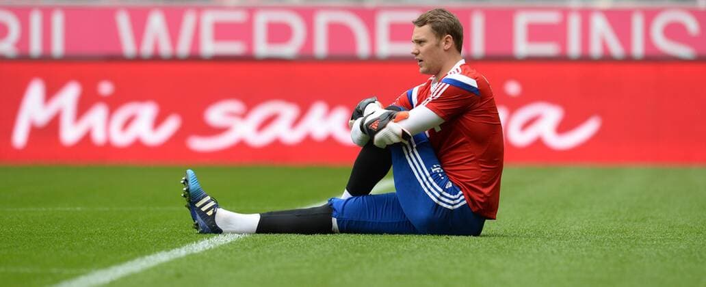 Bayern Muenchen s Torhueter Manuel Neuer, aufgenommen am 25. April 2015 in der Allianz-Arena in Muenchen, Bayern.