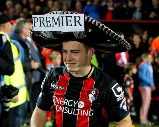 Football - 2014 2015 Sky Bet Championship - AFC Bournemouth Bournemouth s Ryan Fraser celebrates at The Goldsands Stadium 