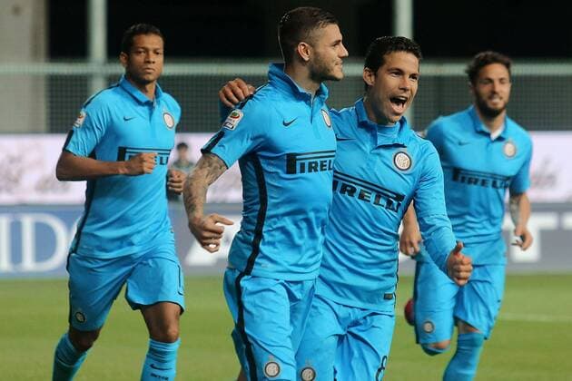 Serie A 2014 2015 Udinese Calcio - Inter Mailand Torjubel Mauro Icardi 