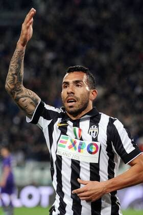 An Torino 29 04 2015 - campionato di calcio serie A Juventus-Fiorentina foto Andrea Ninni Image nella foto: esultanza gol Carlos Tevez 