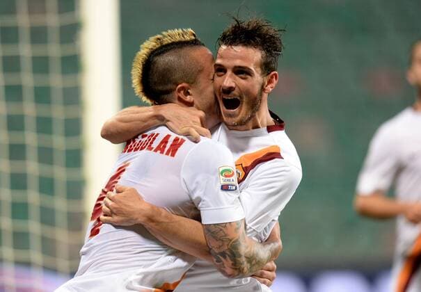 IPP20150429 Football - soccer: Serie A, Sassuolo Calcio - AS Rom, alessandro florenzi, nainggolan xHOCHxZWEIx xItalyxPhotoxPressx 