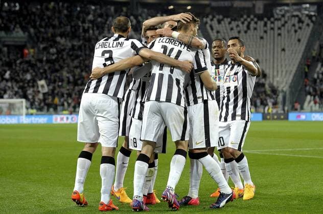 Juventus, goal celebration, Torino 29-04-2015, Juventus Stadium, Football Calcio 2014 2015 Serie A, Juventus Turin vs ACF Fiorentina (AC Florenz) filippoxalfero