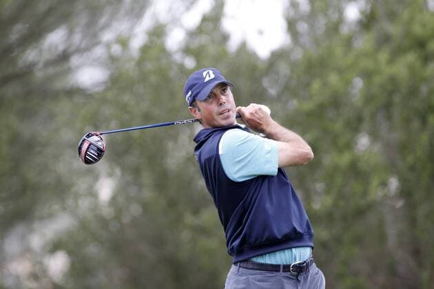 May 01, 2015: Matt Kuchar watches his tee shot off of 4 during the third round of the World Golf Championships at Harding Park in San Francisco, CA. GOLF: MAY 01 PGA Golf Herren - World Golf Championships-Cadillac Match Play - Third Round Icon788150501009 EDITORIAL USE ONLY