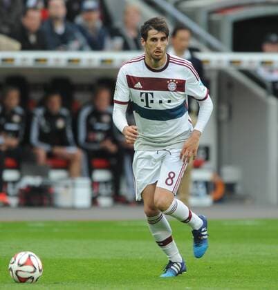 Bayer 04 Leverkusen - FC Bayern München 02.05.2105. Javier Martinez (FCB) in Aktion. HM