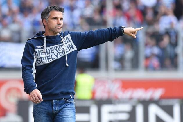 Fußball 3. Liga 35. Spieltag MSV Duisburg - Preußen Münster am 03.05.2015 in der Schauinsland-Reisen-Arena in Duisburg Gino Lettieri ( Trainer Duisburg )