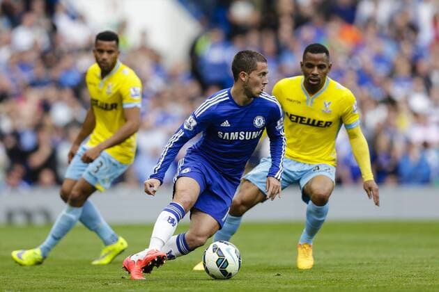 Aktuell FuÃŸball, England, Premier League, FC Chelsea - Crystal Palace 03.05.2015. London, England. Barclays Premier League. Chelsea versus Crystal Palace. Chelsea s Eden Hazard in action xCraigxMercerx  ActionPlus11617923
