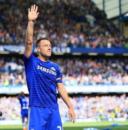 Aktuell Fußball, England, Premier League, FC Chelsea ist Meister Chelsea s John Terry waves goodbye to the fans Barclays Premier League - Chelsea vs Crystal Palace - Stamford Bridge - England - 3rd May 2015 - Picture David Klein Sportimage EDITORIAL USE ONLY. No use with unauthorised audio, video, data, fixture lists, club league logos or live services. Online in-match use limited to 120 images, no video emulation. No use in betting, games or single club league player publications.