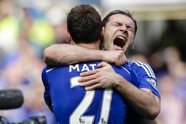 Aktuell FuÃŸball, England, Premier League, FC Chelsea ist Meister 03.05.2015. London, England. Barclays Premier League. Chelsea versus Crystal Palace. Chelsea s Branislav Ivanovic celebrates his side s win at the final whistle xCraigxMercerx  ActionPlus11617984