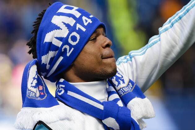 03.05.2015. London, England. Barclays Premier League. Chelsea versus Crystal Palace. Chelsea s Loic Remy celebrating at the end xCraigxMercerx  ActionPlus11617989