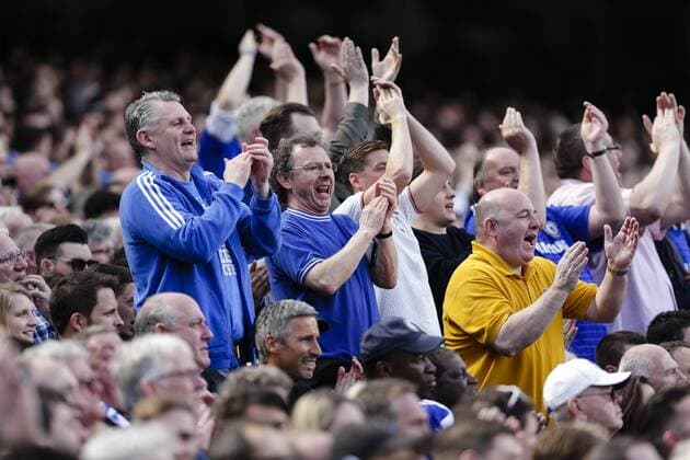 03.05.2015. London, England. Barclays Premier League. Chelsea versus Crystal Palace. Chelsea fans enjoying themselves during the match xCraigxMercerx  ActionPlus11618029