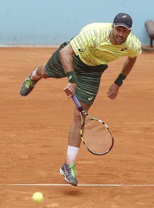 Steve Johnson during Madrid Open Tennis 2015 match.May, 4, 2015.  (20150504139)