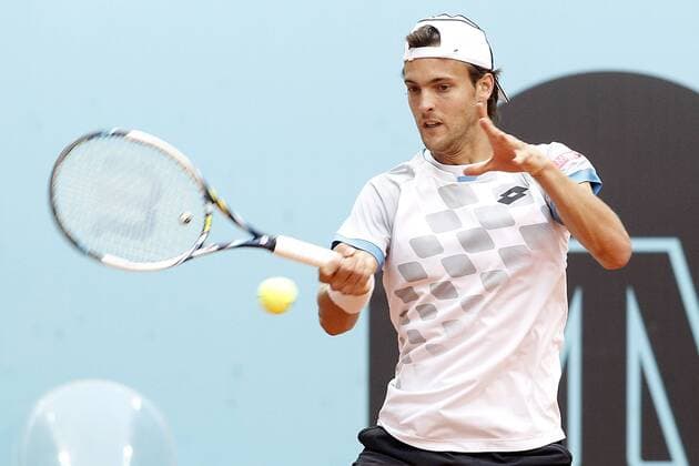 Joao Sousa during Madrid Open Tennis 2015 match.May, 4, 2015.  (20150504191)