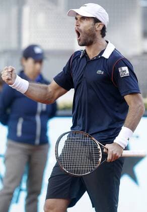 Pablo Andujar during Madrid Open Tennis 2015 match.May, 5, 2015.  (20150505186)